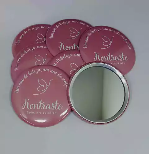 Boton Espelho 5,5 cm Personalizado 100 unidades WS Brindes