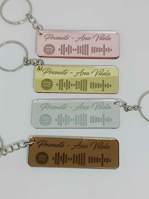 Chaveiro Spotify Code Música ou Playlist Interativo WS Brindes