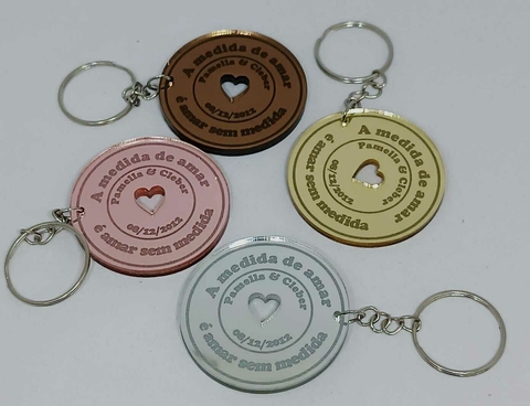 Chaveiro Luxo de Acrílico Espelhado Personalizado WS Brindes