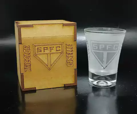 Kit 1 Copo Shot Personalizado + 1 Caixa em MDF Personalizada