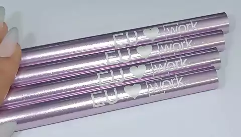 Kit 20 Canudos para Milk-Shake Reutilizável de Alumínio Personalizado