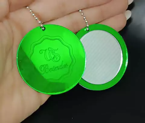 Chaveiro espelho personalizado acrílico espelhado