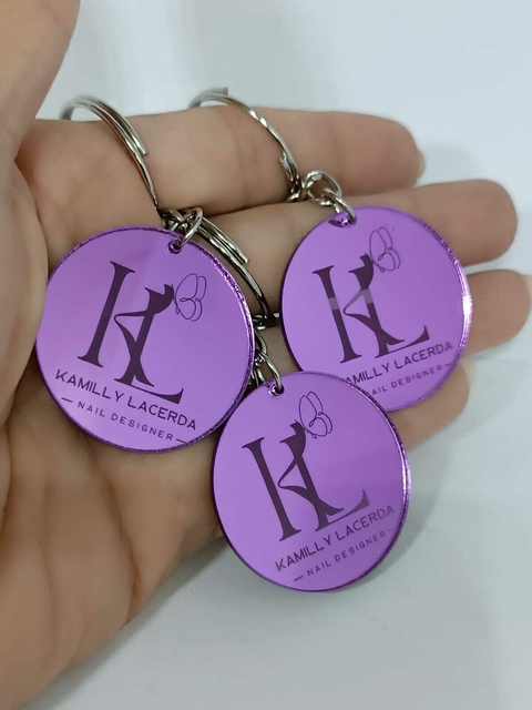 Chaveiro 3,5 cm de Acrílico Espelhado Personalizado WS Brindes - comprar online