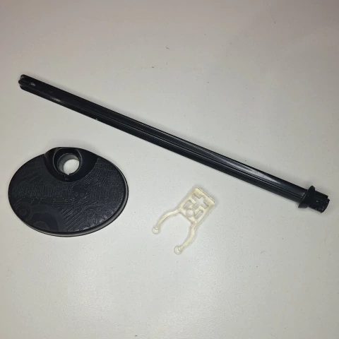 Suporte Feminino Completo Preto com Gancho Transparente Boneca Monster High