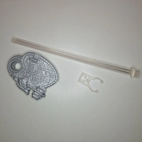 Suporte Cinza com Aste e Gancho Transparente Feminino Completo Ever After High