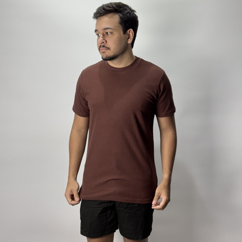 T-SHIRT TEXTURIZADA CHOCOLATE - comprar online