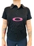 Camiseta Feminina Polo Preta Static Rosa na internet