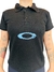 Camiseta Feminina Polo Preta Static Azul na internet