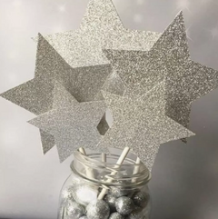 Cartulina con glitter | 35x50cm | PLATA - comprar online