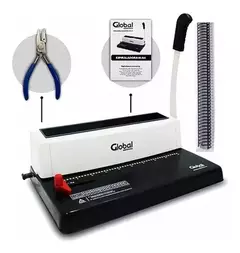 Espiraladora Anilladora Encuadernadora A4 Global Electronics - tienda online