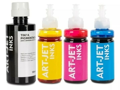 Combo para HP INK TANK y CANON PIXMA | Línea Art Jet comercial 100ml y pigmentada Negro 135ml