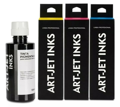 Combo para HP INK TANK y CANON PIXMA | Línea Art Jet profesional 100ml y pigmentada Negro 135ml