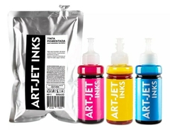 Combo de tinta para Canon y HP | Art Jet 500ml negro pigmentado + colores 100ml fotográfica comercial