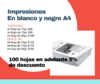 SERVICIO DE IMPRESIÓN | BLANCO Y NEGRO A4 | SIMPLE FAZ