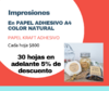 SERVICIO DE IMPRESIÓN | EN PAPEL KRAFT ADHESIVO A4