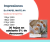 SERVICIO DE IMPRESIÓN | EN PAPEL MATE (SIN BRILLO) A4
