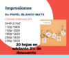 SERVICIO DE IMPRESIÓN | EN PAPEL BLANCO MATE SIMPLE FAZ