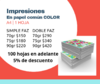 SERVICIO DE IMPRESIÓN | HOJA COMUN COLOR A4 | DOBLEFAZ