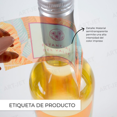 SERVICIO DE IMPRESIÓN | EN PAPEL ADHESIVO SEMI TRANSPARENTE - comprar online