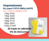 SERVICIO DE IMPRESIÓN | PAPEL FOTO A4 | SIMPLE FAZ