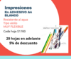 SERVICIO DE IMPRESIÓN | EN PAPEL ADHESIVO BLANCO FLEXIBLE