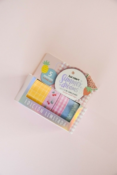 Washi tape box 5 rollos | 4mts | colección summer IBI CRAFT