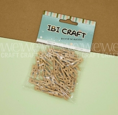 Broches de madera 2,5cm | 50 unidades