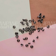 Ojales eyelets | 50pcs | Ibi Craft | NEGRO METALIZADO