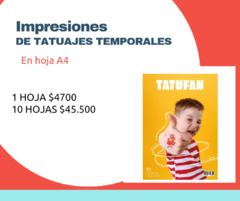 SERVICIO DE IMPRESIÓN | DE TATUAJES TEMPORALES