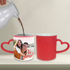 Taza Magica para sublimar| ROJO CON GLITTER | de cerámica - comprar online