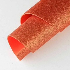 Goma eva con glitter | 40x60x2mm | NARANJA