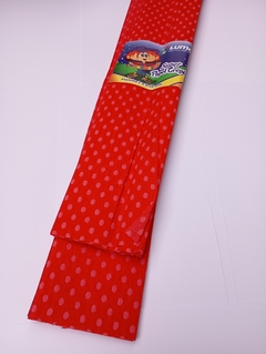Papel crepé con lunares ROJO