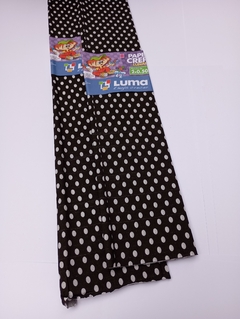 Papel crepé con lunares NEGRO