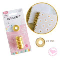Imagen de Anillos de expansión para encuadernar | GOLD | 32mm x 8 unidades