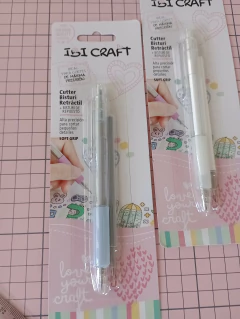 Cutter bisturí retráctil + 1 repuesto | Ibi Craft - tienda online