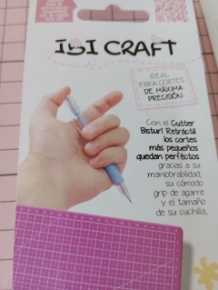 Imagen de Cutter bisturí retráctil + 1 repuesto | Ibi Craft