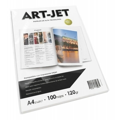 Papel fotográfico brillante DOBLE FAZ | 120gr A4 | 100hjs | Art Jet