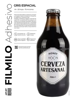 Filmilo Adhesivo | Gris Espacial | A4 20hjs | Art Jet
