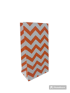 Bolsas con fuelle de papel | ZIG ZAG NARANJA | ideal para candy
