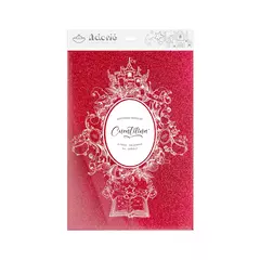Cuentilina | papel con glitter | Rojo Rosado | A4 - comprar online