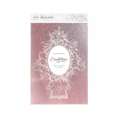 Cuentilina | papel con glitter | Rosa Romance | A4 - comprar online
