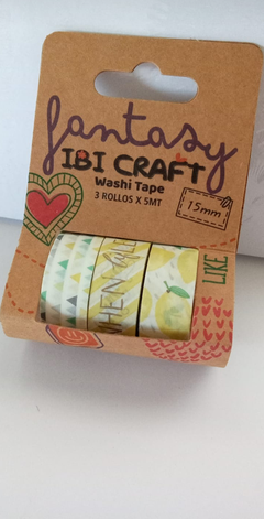 Cintas adhesivas washi tape | lemon | Ibi Craft