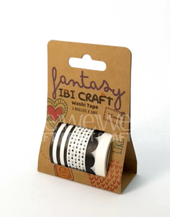 Cintas adhesivas washi tape | black | Ibi Craft