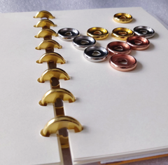 Anillos de expansión para encuadernar | GOLD | 32mm x 8 unidades - tienda online