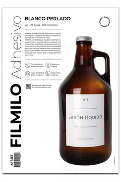 Filmilo adhesivo Blanco Perlado | A4 20 hjs | Art Jet
