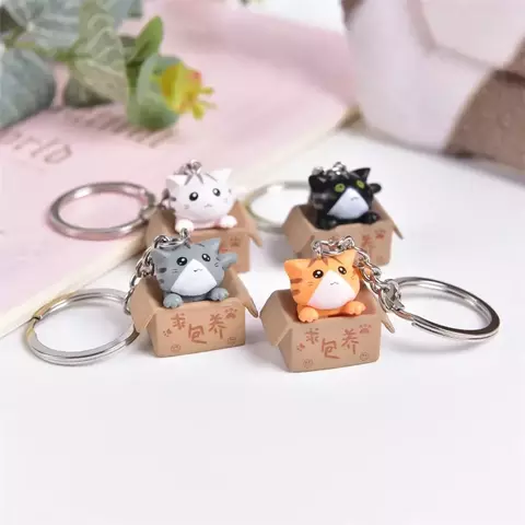Chaveiro Gatinho na Caixa – Mini Pet Fofo para Levar com Você!
