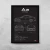 Quadro/Poster Audi A3 8V 2.0 Sedan Ambition 2017 | Preto & Branco