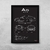 Quadro/Poster Audi A5 2.0 Coupe 2013 | Preto & Branco