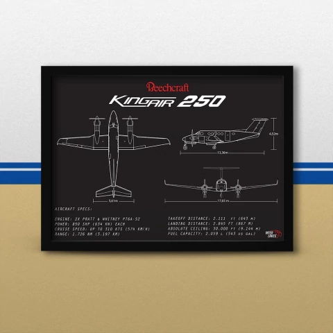 Quadro/Poster Beechcraft King Air B250