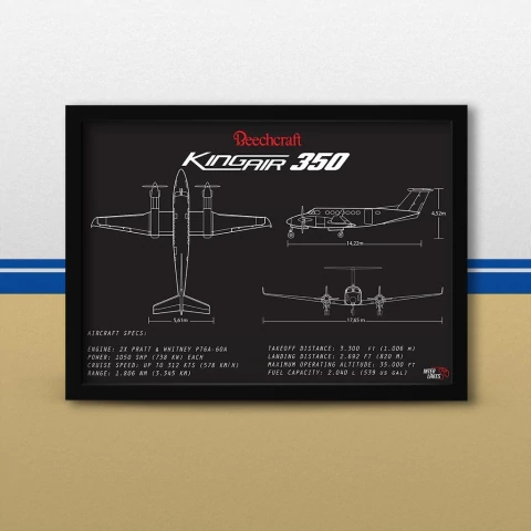 Quadro/Poster Beechcraft King Air B350